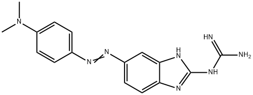 Guanidine, N-[6-[2-[4-(dimethylamino)phenyl]diazenyl]-1H-benzimidazol-2-yl]- 구조식 이미지