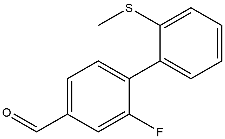 2-Fluoro-2'-(methylthio)[1,1'-biphenyl]-4-carboxaldehyde Structure