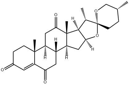 Spirost-4-ene-3,6,12-trione, (25R)- Structure