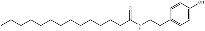 Tetradecanamide, N-[2-(4-hydroxyphenyl)ethyl]- Structure