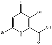 2-Pyridinecarboxylic acid, 6-bromo-1,4-dihydro-3-hydroxy-4-oxo- 구조식 이미지