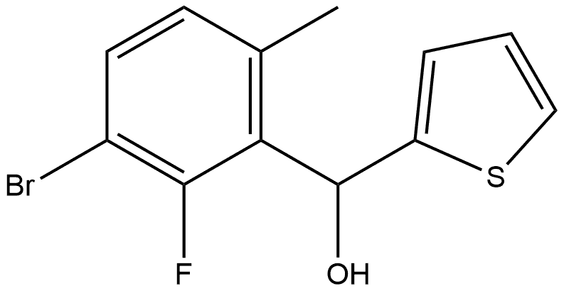 (3-bromo-2-fluoro-6-methylphenyl)(thiophen-2-yl)methanol Structure