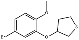 3-(5-Bromo-2-methoxyphenoxy)tetrahydrothiophene Structure