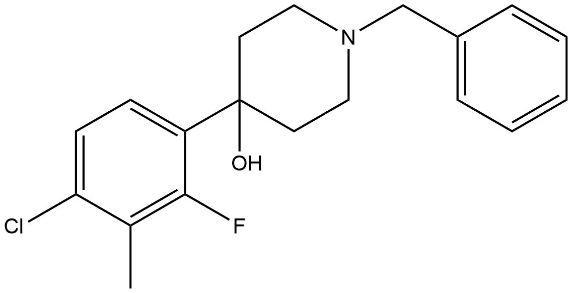 4-(4-Chloro-2-fluoro-3-methylphenyl)-1-(phenylmethyl)-4-piperidinol Structure