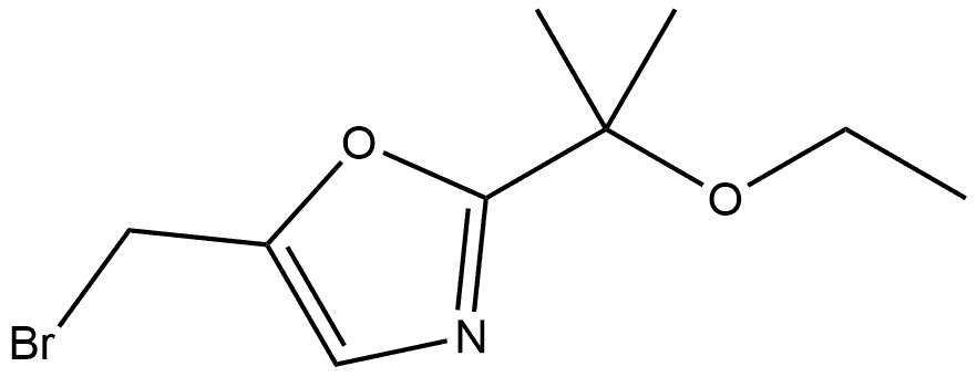 5-(bromomethyl)-2-(2-ethoxypropan-2-yl)-1,3-oxazole Structure