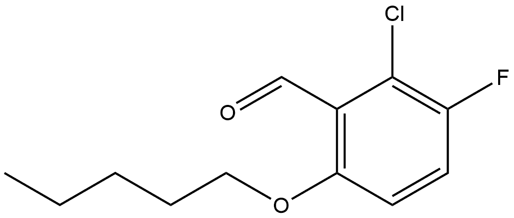 2-Chloro-3-fluoro-6-(pentyloxy)benzaldehyde Structure