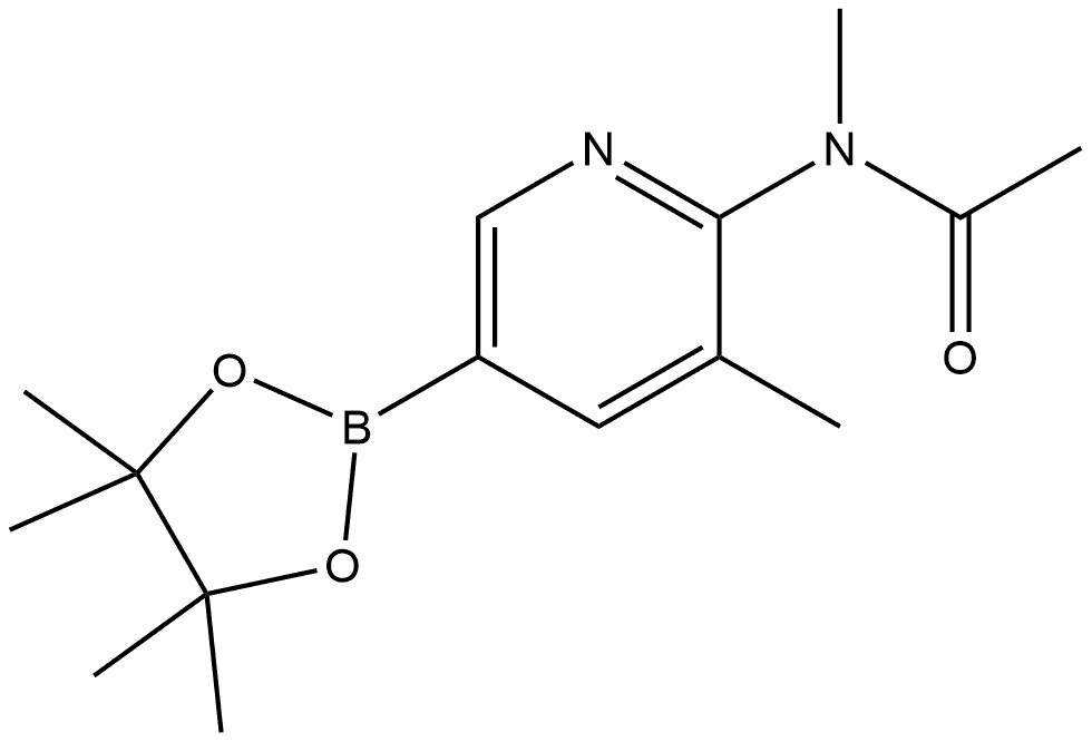 N-Methyl-N-[3-methyl-5-(4,4,5,5-tetramethyl-1,3,2-dioxaborolan-2-yl)pyridin-2-yl]acetamide Structure