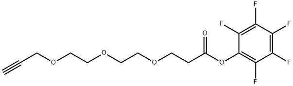Propanoic acid, 3-[2-[2-(2-propyn-1-yloxy)ethoxy]ethoxy]-, 2,3,4,5,6-pentafluorophenyl ester Structure