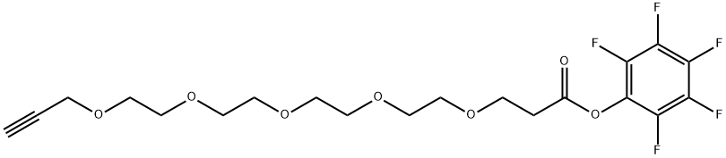 4,7,10,13,16-Pentaoxanonadec-18-ynoic acid, 2,3,4,5,6-pentafluorophenyl ester Structure