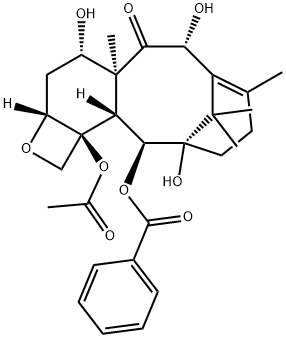 7,11-Methano-5H-cyclodeca[3,4]benz[1,2-b]oxet-5-one, 12b-(acetyloxy)-12-(benzoyloxy)-1,2a,3,4,4a,6,9,10,11,12,12a,12b-dodecahydro-4,6,11-trihydroxy-4a,8,13,13-tetramethyl-, (2aR,4S,4aS,6R,11S,12S,12aR,12bS)- Structure