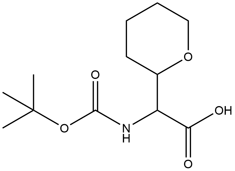 2-{[(tert-butoxy)carbonyl]amino}-2-(oxan-2-yl)acetic acid Structure