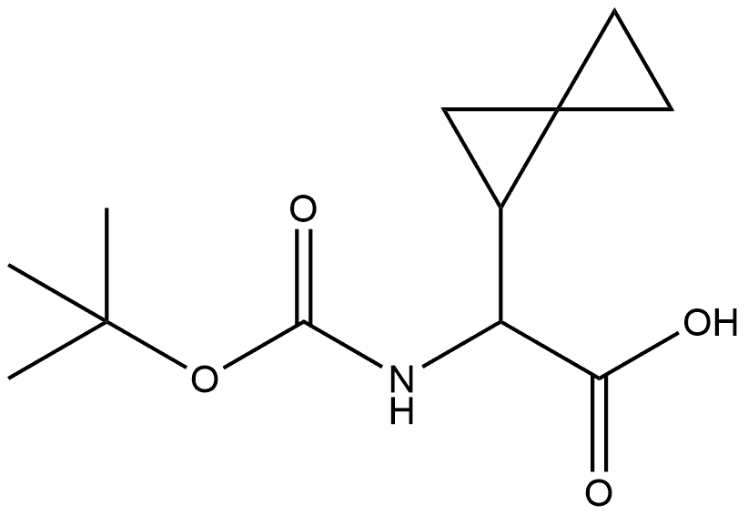 2-((tert-butoxycarbonyl)amino)-2-(spiro[2.2]pentan-1-yl)acetic acid Structure