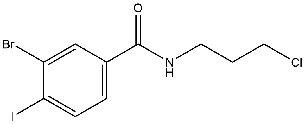 3-Bromo-N-(3-chloropropyl)-4-iodobenzamide Structure