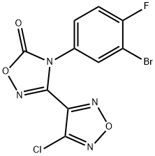 4-(3-bromo-4-fluorophenyl)-3-(4-chloro-1,2,5-oxadiazol-3-yl)-1,2,4-oxadiazol-5(4H)-one Structure