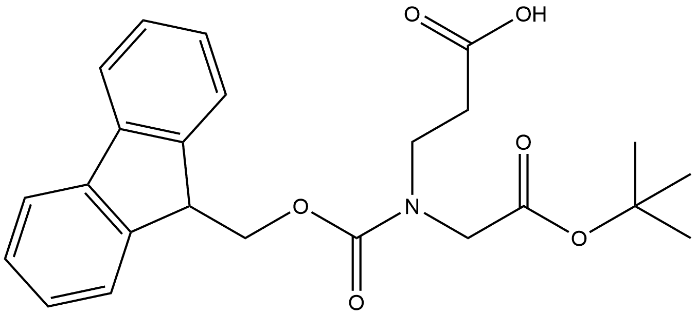 N-[2-(1,1-Dimethylethoxy)-2-oxoethyl]-N-[(9H-fluoren-9-ylmethoxy)carbonyl]-β-alanine Structure