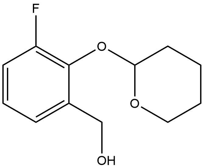 3-Fluoro-2-[(tetrahydro-2H-pyran-2-yl)oxy]benzenemethanol Structure