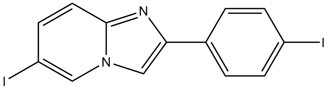 6-Iodo-2-(4-iodophenyl)imidazo[1,2-a]pyridine Structure