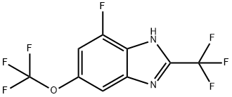 4-Fluoro-6-(trifluoromethoxy)-2-(trifluoromethyl)-1H-benzimidazole Structure