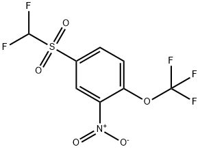 Difluoromethyl 4-(trifluoromethoxy)-3-nitrophenyl sulphone Structure