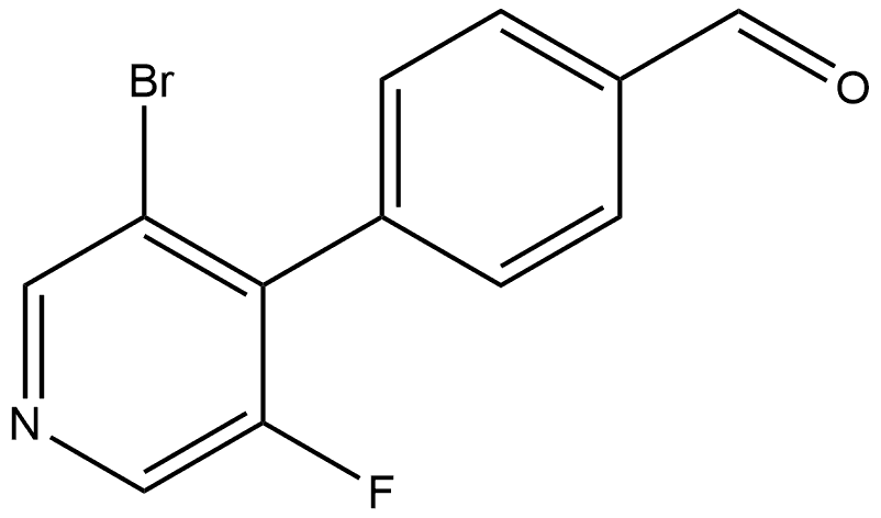 4-(3-Bromo-5-fluoro-4-pyridinyl)benzaldehyde Structure