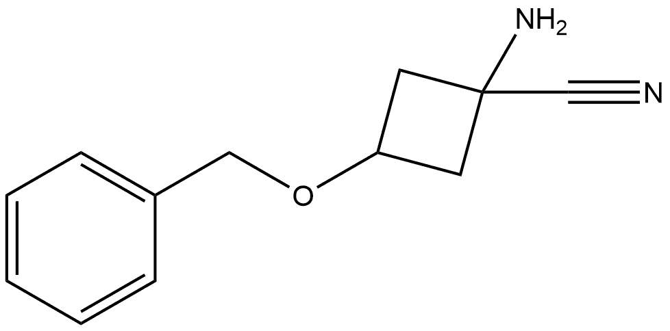 1-amino-3-(benzyloxy)cyclobutane-1-carbonitrile Structure