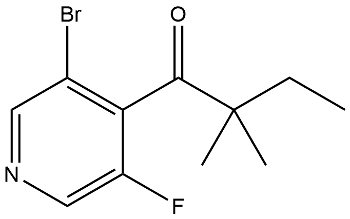 1-(3-Bromo-5-fluoro-4-pyridinyl)-2,2-dimethyl-1-butanone Structure