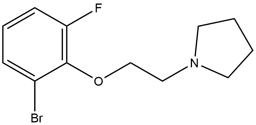 1-[2-(2-Bromo-6-fluorophenoxy)ethyl]pyrrolidine Structure