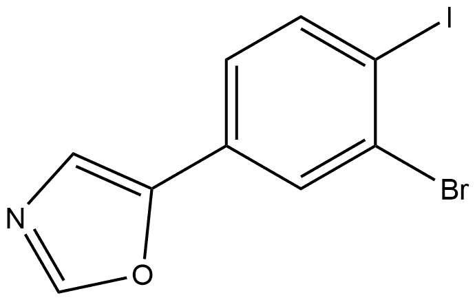 5-(3-Bromo-4-iodophenyl)oxazole Structure