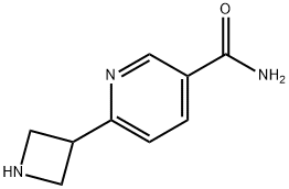 3-Pyridinecarboxamide, 6-(3-azetidinyl)- Structure