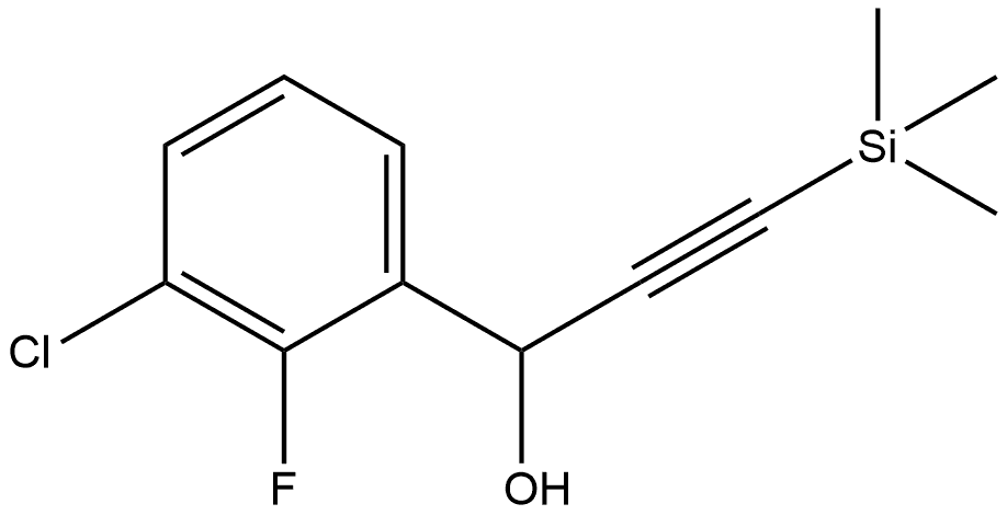 3-Chloro-2-fluoro-α-[2-(trimethylsilyl)ethynyl]benzenemethanol Structure