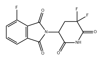 1H-Isoindole-1,3(2H)-dione, 2-(5,5-difluoro-2,6-dioxo-3-piperidinyl)-4-fluoro- 구조식 이미지