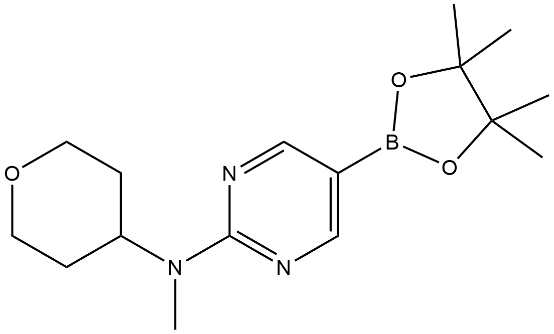 N-Methyl-N-(tetrahydro-2H-pyran-4-yl)-5-(4,4,5,5-tetramethyl-1,3,2-dioxaborol... Structure