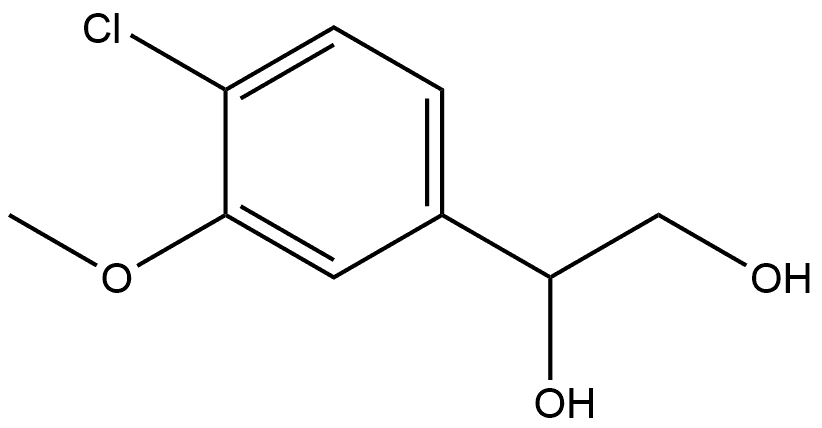 1-(4-Chloro-3-methoxyphenyl)-1,2-ethanediol Structure