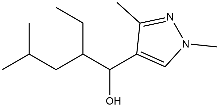 α-(1-Ethyl-3-methylbutyl)-1,3-dimethyl-1H-pyrazole-4-methanol Structure