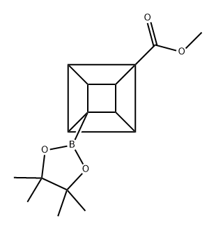 Pentacyclo[4.2.0.02,5.03,8.04,7]octanecarboxylic acid, 4-(4,4,5,5-tetramethyl-1,3,2-dioxaborolan-2-yl)-, methyl ester Structure