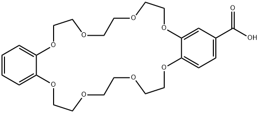 Dibenz[b,n][1,4,7,10,13,16,19,22]octaoxacyclotetracosin-2-carboxylic acid, 6,7,9,10,12,13,20,21,23,24,26,27-dodecahydro- 구조식 이미지