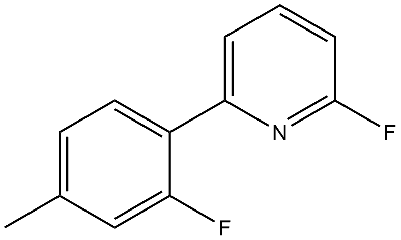 2-Fluoro-6-(2-fluoro-4-methylphenyl)pyridine Structure