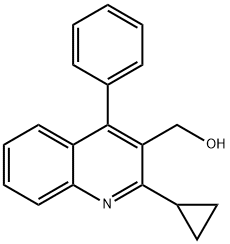 3-Quinolinemethanol, 2-cyclopropyl-4-phenyl- Structure
