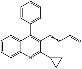 2-Propenal, 3-(2-cyclopropyl-4-phenyl-3-quinolinyl)- Structure