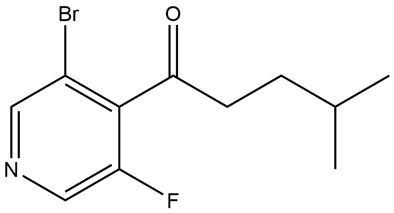 1-(3-Bromo-5-fluoro-4-pyridinyl)-4-methyl-1-pentanone Structure