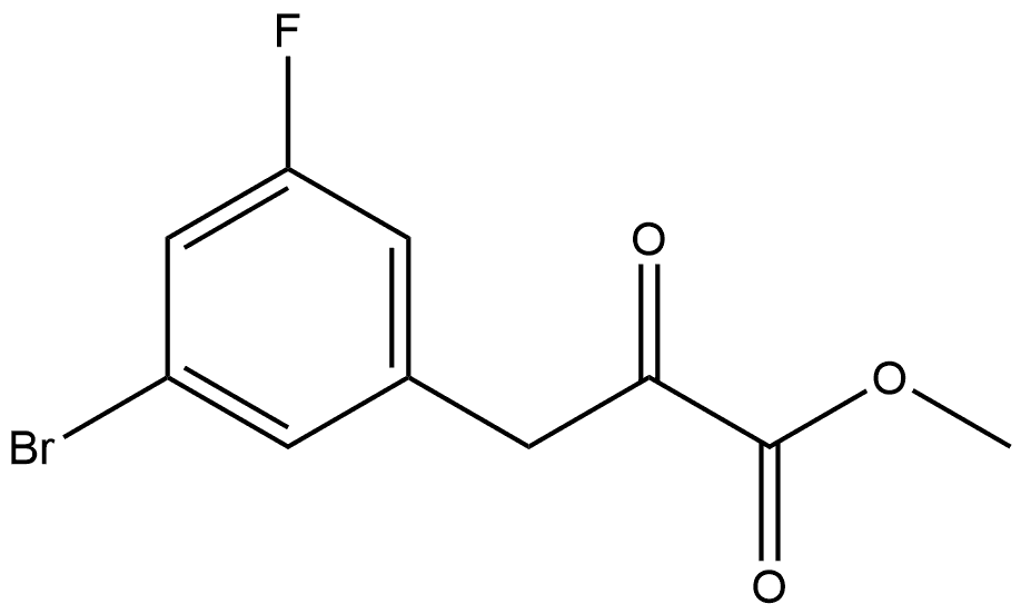 Benzenepropanoic acid, 3-bromo-5-fluoro-α-oxo-, methyl ester Structure