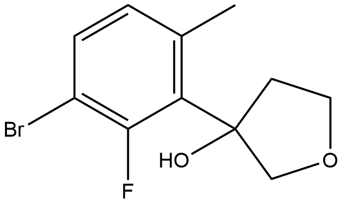 3-(3-Bromo-2-fluoro-6-methylphenyl)tetrahydro-3-furanol Structure