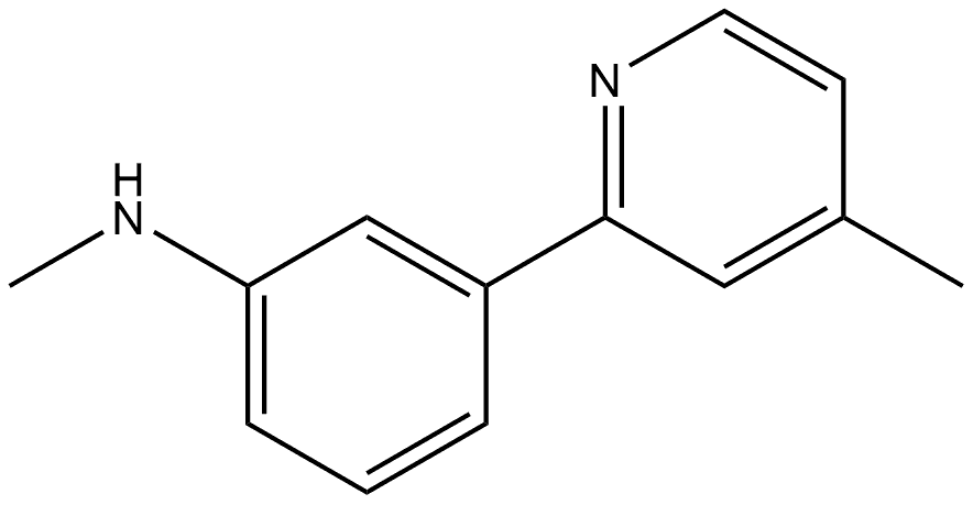 N-Methyl-3-(4-methyl-2-pyridinyl)benzenamine Structure