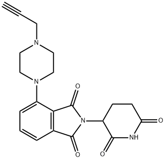 1H-Isoindole-1,3(2H)-dione, 2-(2,6-dioxo-3-piperidinyl)-4-[4-(2-propyn-1-yl)-1-piperazinyl]- Structure