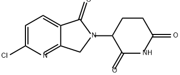 2,6-Piperidinedione, 3-(2-chloro-5,7-dihydro-5-oxo-6H-pyrrolo[3,4-b]pyridin-6-yl)- Structure