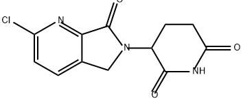 2,6-Piperidinedione, 3-(2-chloro-5,7-dihydro-7-oxo-6H-pyrrolo[3,4-b]pyridin-6-yl)- Structure