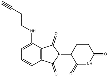 1H-Isoindole-1,3(2H)-dione, 4-(3-butyn-1-ylamino)-2-(2,6-dioxo-3-piperidinyl)- Structure