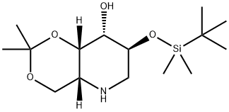 4H-1,3-Dioxino[5,4-b]pyridin-8-ol, 7-[[(1,1-dimethylethyl)dimethylsilyl]oxy]hexahydro-2,2-dimethyl-, (4aR,7S,8S,8aS)- Structure