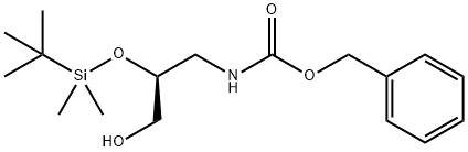 Carbamic acid, N-[(2S)-2-[[(1,1-dimethylethyl)dimethylsilyl]oxy]-3-hydroxypropyl]-, phenylmethyl ester Structure