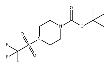 1-Piperazinecarboxylic acid, 4-[(trifluoromethyl)sulfonyl]-, 1,1-dimethylethyl ester Structure